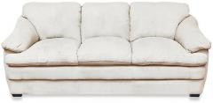 HomeTown Fluffy Three Seater Sofa in Beige Finish