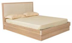 HomeTown Geo Queen Bed in Beige N Cream Colour