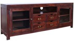 HomeTown Holly Solidwood TV Unit in Brown Colour