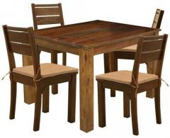 HomeTown Java Solid Wood Four Seater Dining Set
