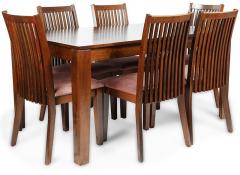 HomeTown Metro Six Seater Dining Set in Espresso Colour