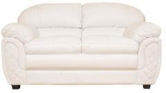 HomeTown Mirage Leatherite Two Seater Sofa in White Colour