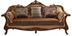 HomeTown Monarch Three Seater Sofa in Brown Colour
