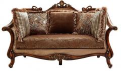 HomeTown Monarch Two Seater Sofa in Brown Colour