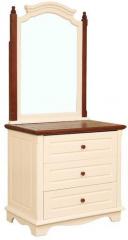 HomeTown Montana Solidwood Dresser with Mirror in White & Coffee Colour