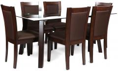 HomeTown Radiance Six Seater Dining Set in Walnut Colour