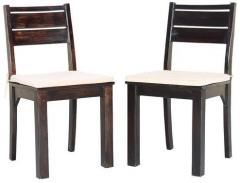 HomeTown Stylo Chairs Set Of Two in Brown Colour