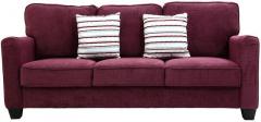 HomeTown Trent Fabric 3 Seater Sofa in Purple