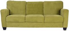 HomeTown Trent Fabric Three Seater Sofa in Lime Green Colour