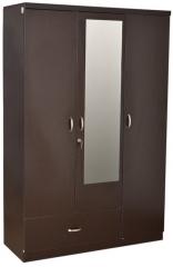 HomeTown Utsav Three Door Wardrobe With Mirror