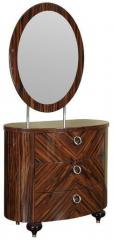 HomeTown Valencia High Gloss Dressing Table with Mirror in Wenge Colour