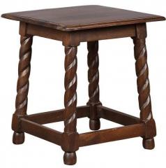 HomeTown Yang Solidwood Stool in Walnut Colour
