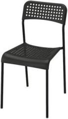 Ikea ADDE CHAIR Polypropylene Plastic/Steel, Epoxy/Polyester Powder Coating Chair Indoor/Outdoor Stackable Dining/Living Room/Office Chair BLACK 1PC Plastic Dining Chair