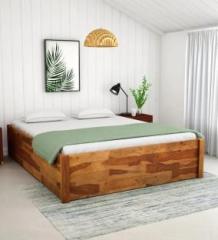 Indiacrafts Solid Wood King Size Box Bed Solid Wood King Box Bed