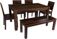 Induscraft Arabia Sheesham Solid Wood 6 Seater Dining Set