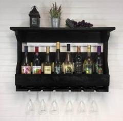 Ithree Solid Wood Bar Cabinet