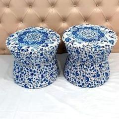 Jagdmbahandicrafts Fabric Standard Ottoman
