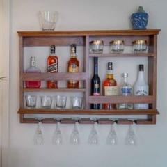 Jeeso Mango Wood Bar Cabinet Solid Wood Bar Cabinet