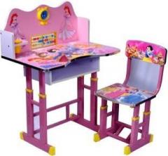 Kajal Toys SET OF TWO TABLE & TWO CHAIR SET Table Chair With LAPTOP Height Adjustable & Glossy Finish For Kids Table Chair Engineered Wood Desk Chair engineered wood Desk Chair