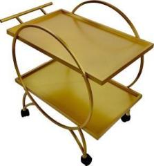 Kan Systems Bar Trolley, Gold Service Trolley, Service Trolley, Trolley, Metal Bar Trolley