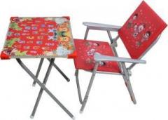 Kanishka Creations Kids beautiful, Comfortable and attractive foldable Table & Chair set Metal Desk Chair