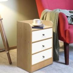 Kawachi Bedroom Living Room End Side Table With Storage Drawer Cabinet Night Stand Engineered Wood Bedside Table