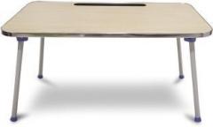 Kawachi Multi Purpose Mini Wooden Foldable Laptop, Study Table Rounded Edges.K540 Brown Engineered Wood Office Table