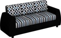 Knight Industry Fabric 3 + 2 + 1 BLACK Sofa Set