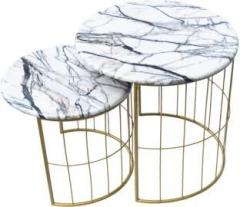 Korza Home Nested Side Table Set of 2 for Home and Office Bedroom Sofa Side Metal End Table