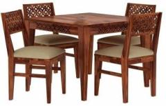 Krishna Art Dining Table 4 Seater with 4 Chairs for Living Room | Wooden Dining Table Set Solid Wood 4 Seater Dining Table