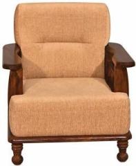 Krishna Wood Decor Solid Sheesham Teak Wood Wooden Sofa Set 1 Seater Home Furniture Living Room Fabric 1 Seater Sofa