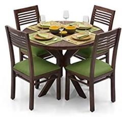 Krishna Wood Decor SolidSheesham Wood Four Seater Dining Table Set With Four Chair For Dining Room Solid Wood 4 Seater Dining Set