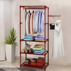 Krooh 3 Shelf Cube Plastic Collapsible Carbon Steel Collapsible Wardrobe