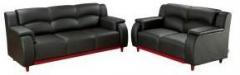 Kurlon Leatherette 3 + 2 Black Sofa Set