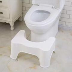 Kuvadiya Sales Comfortable Sturdy Squat Toilet Foot Step Stool Women's Plastic Anti Slip Stool for Western Toilet Scientific Angle, Potty Training Foot Supporter for Kids and Adults Stool
