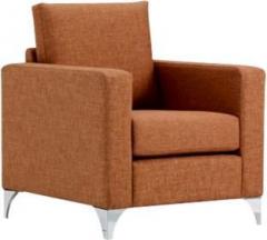 Lakdi Tan Fully Cushioned Fabric 1 Seater Sofa