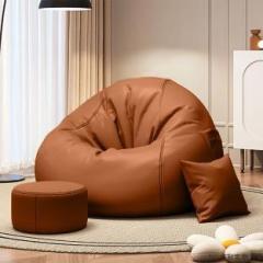 Lazzy XL Official : Lazzo with footrest Teardrop Bean Bag With Bean Filling
