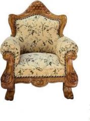 Legno Handicraft Fabric 1 Seater Sofa