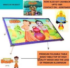 Leysin Chhota Bheem Krishna study table educational board game Ludo Study Table kids Solid Wood Study Table