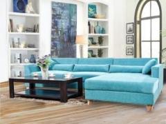 Lillyput Fabric 2 + 1 + 1 Blue Sofa Set