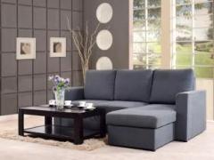 Lillyput Fabric 2 + 1 + 1 Charcoal Grey Sofa Set