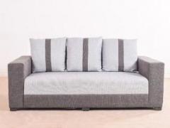 Lillyput Fabric 3 + 1 + 1 Grey Sofa Set