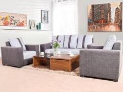 Lillyput Mika Fabric 3 + 1 + 1 Grey Sofa Set