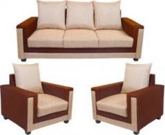 Look In Furniture Fabric 3 + 1 + 1 maroon Sofa Set