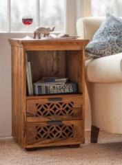 Loonart Solid Sheesham Wood Bed Side Table For Bed Room / Living Room. Solid Wood Bedside Table