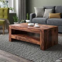 Loonart Solid Sheesham Wood Coffee Table For Living Room / Hotel / Cafe. Solid Wood Coffee Table