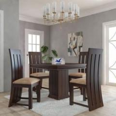 Loonart Solid Wood 4 Seater Dining Set