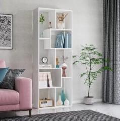 Lukzer 8 layer Book Shelf with Storage Display Rack Open Bookcase Stand Engineered Wood Open Book Shelf