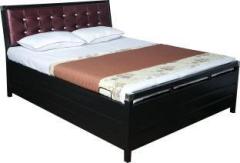 M R Steel Furniture Metal Single Bed with Hydraulic Storage Single Size 6*3 Black & Wine Color Metal Single Hydraulic Bed