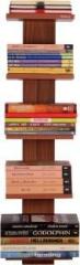 Madhuran Baton Decorative Wall Mounted Book Shelf Bookcase Space Saving Books Holder Stand Set of 5 Classic Walnut/Wooden Shelves Rack Display Home Decor Engineered Wood Open Book Shelf